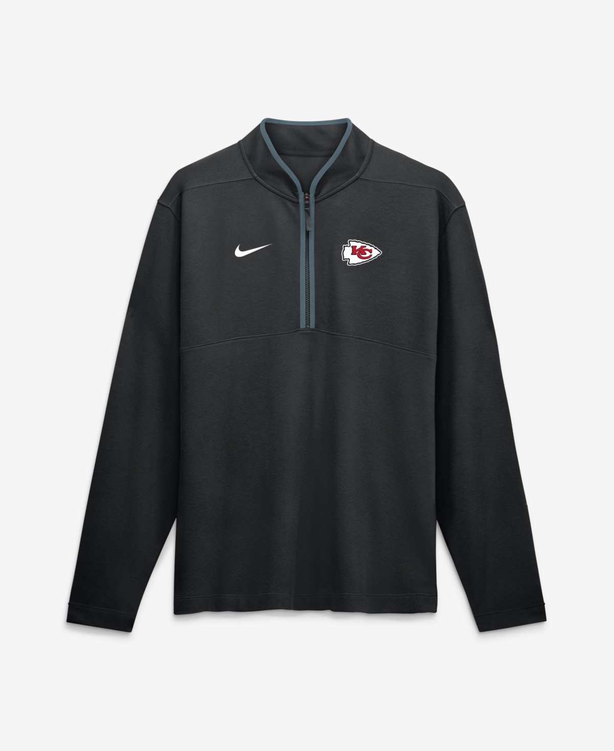 Nike Men's Black Kansas City Chiefs Dri-fit Victory Half-Zip Pullover - Black, Anthracite