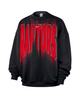 Men's Black, White Toronto Raptors 2026 Game Theater Fleece Crewneck Sweatshirt