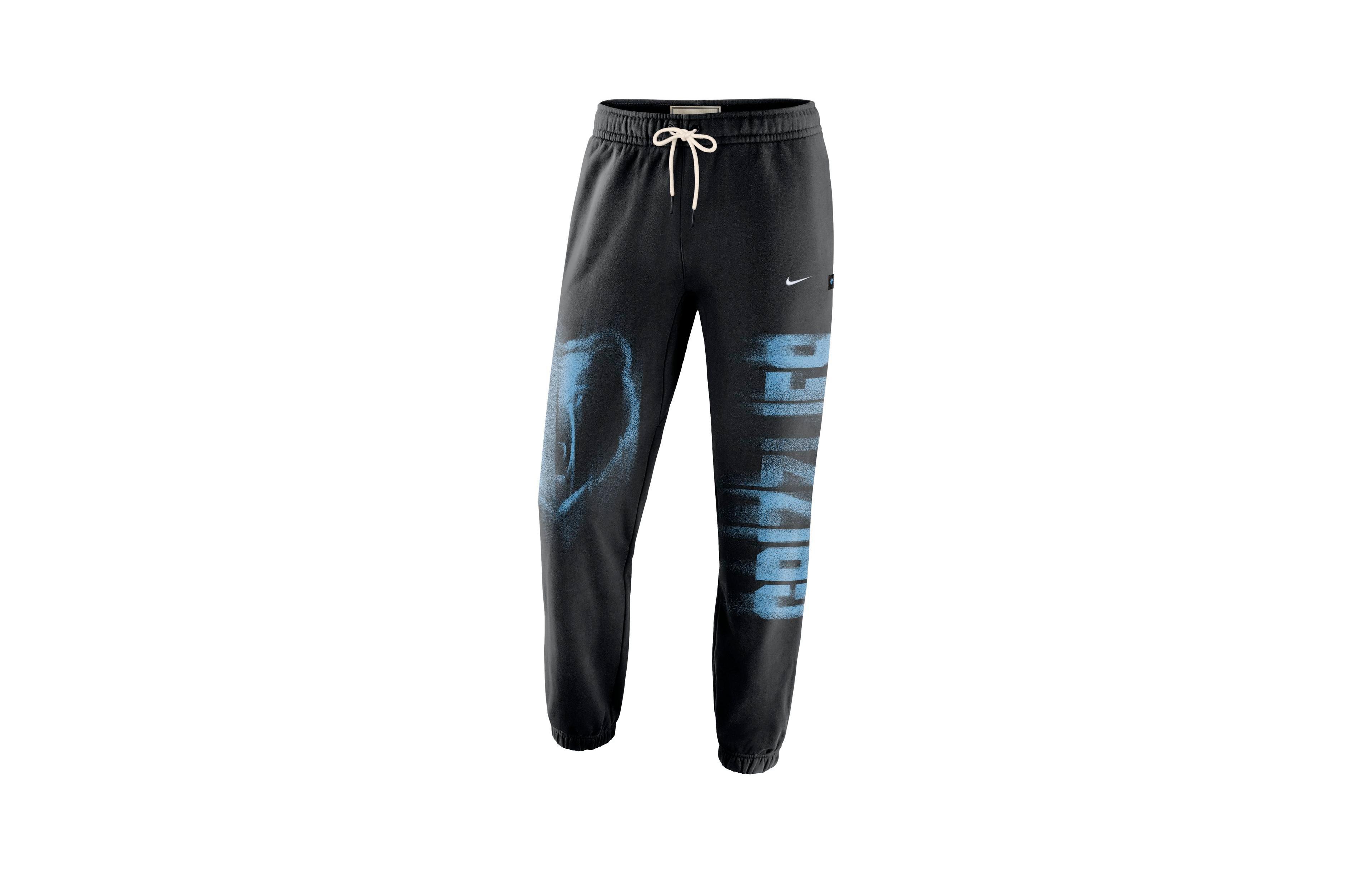 Nike Men's Black, White Memphis Grizzlies 2026 Game Theather Fleece Sweatpants