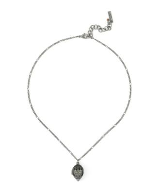 Glass Crystal Eagle Locket Pendant Necklace