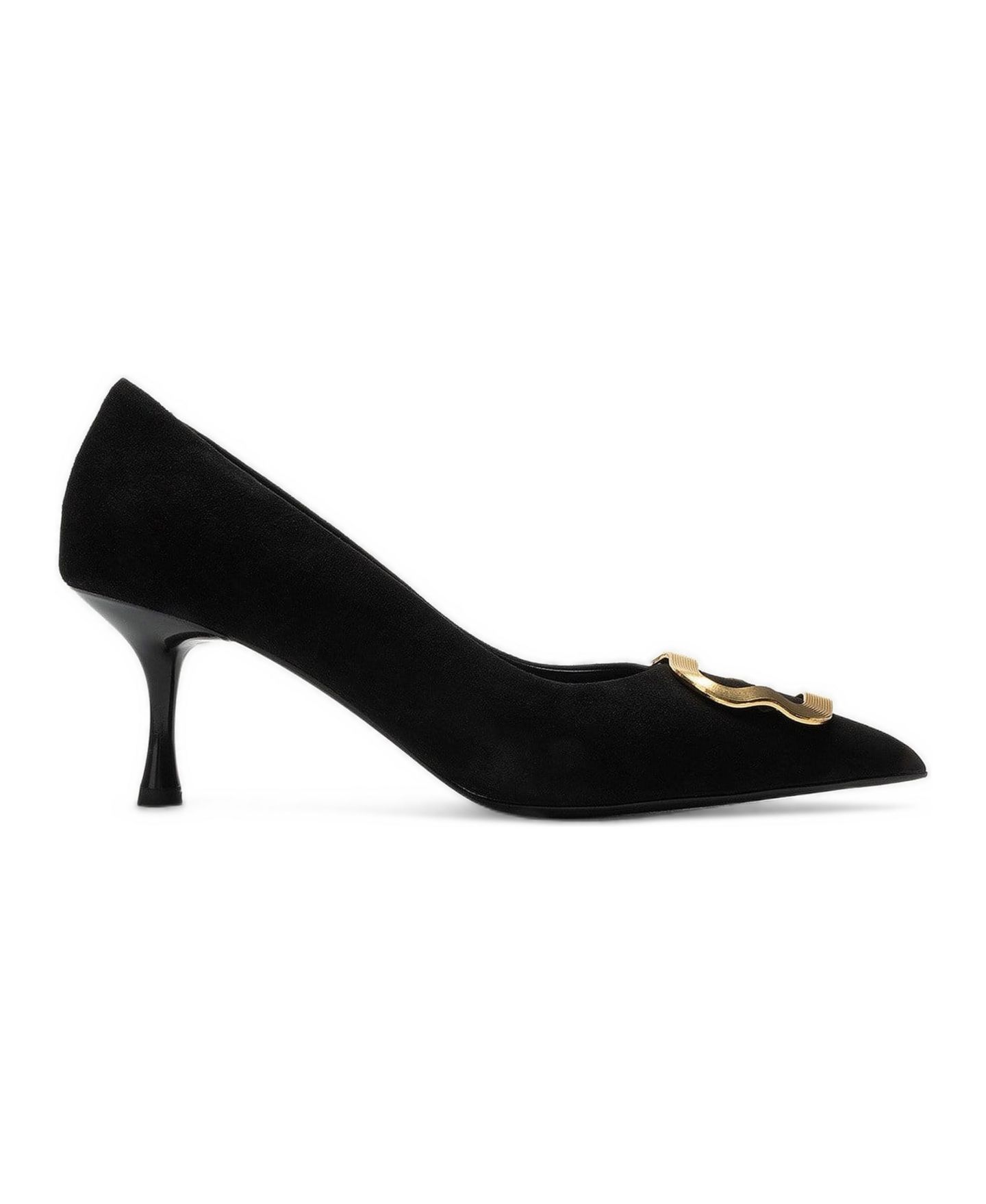 Женские туфли Forever & Always Shoes Noemi Leather Pointed Toe Stiletto, цвет: Чёрный замшевый — фото 2