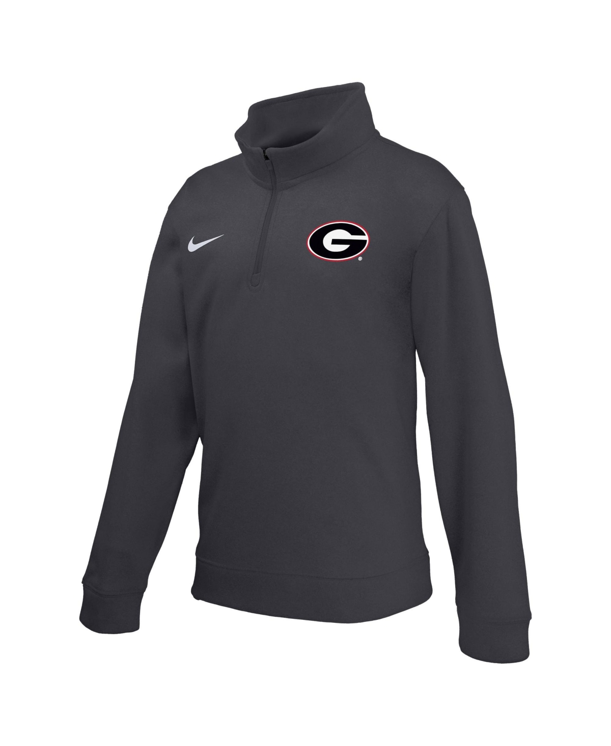 Nike Big Boys' and Girls' Anthracite Georgia Bulldogs Therma-fit Quarter-Zip Pullover - Anthracite