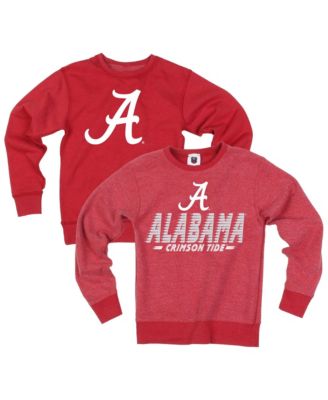 Big Boys' and Girls' Crimson Alabama Crimson Tide Reversible Sweatshirt