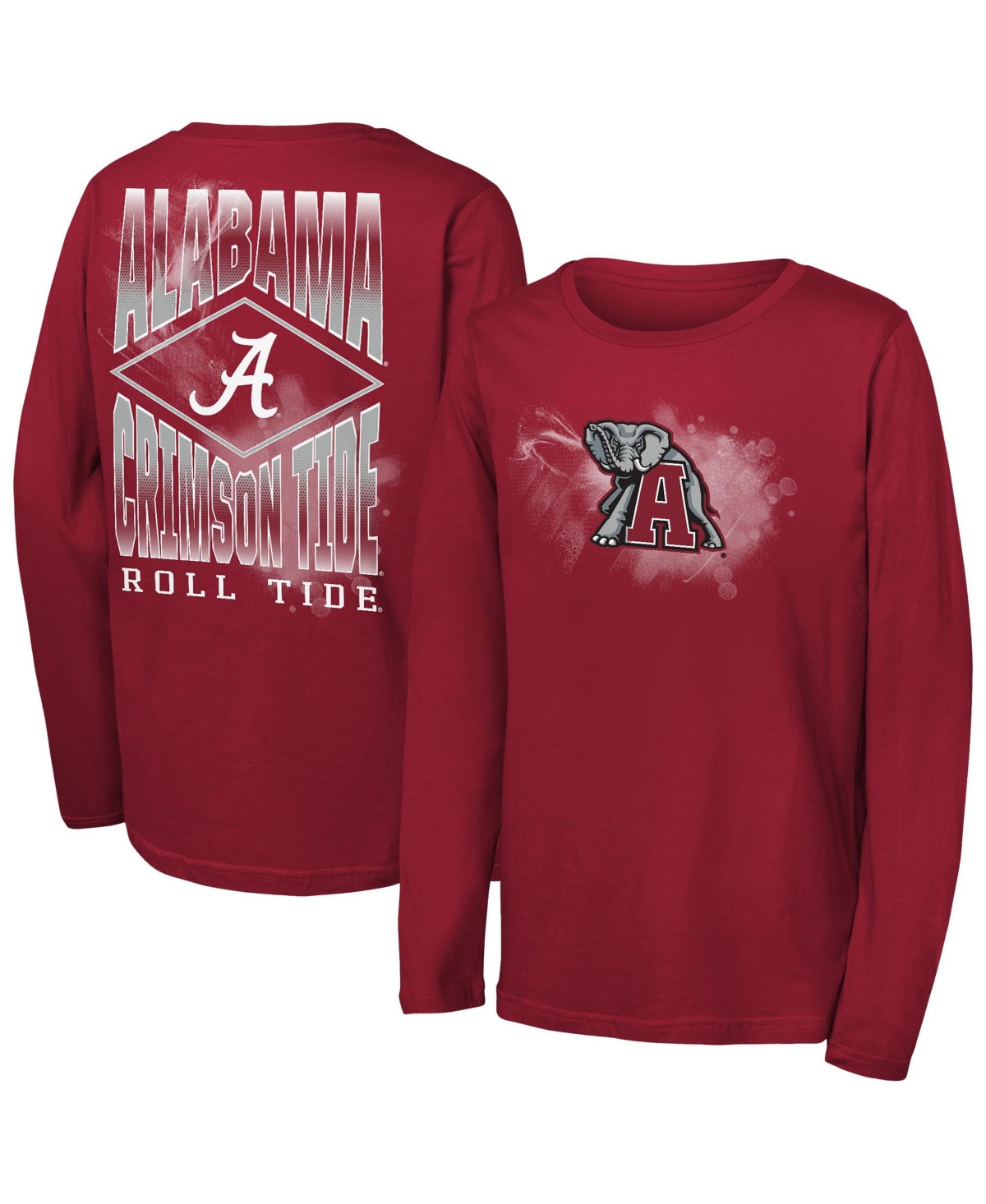 Outerstuff Big Boys' and Girls' Crimson Alabama Crimson Tide Full Steam Long-Sleeves T-Shirt - Crimson