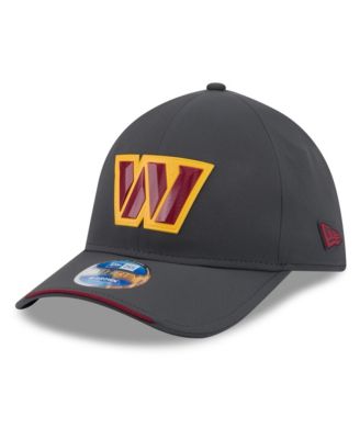 Men's Charcoal Washington Commanders 2026 Sideline Cold Weather 39THIRTY M-Crown Stretch Hat