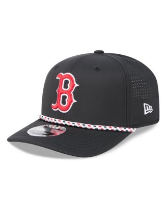 Men's Black Boston Red Sox Vented 9SEVENTY Rope Adjustable Hat