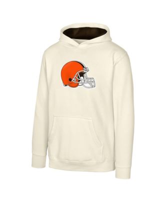 Big Boys' and Girls' Natural Cleveland Browns Prime Pullover Hoodie