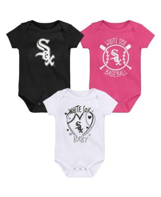 Baby Boys and Girls Chicago White Sox Slide Home Bodysuit, 3-Pack Set