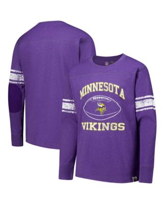 Big Boys' and Girls' Purple Minnesota Vikings Football Long-Sleeves T-Shirt