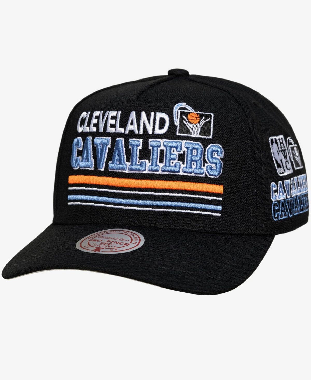 Mitchell & Ness Men's Black Cleveland Cavaliers Hardwood Classics Triple Check Pro Snapback Hat - Black