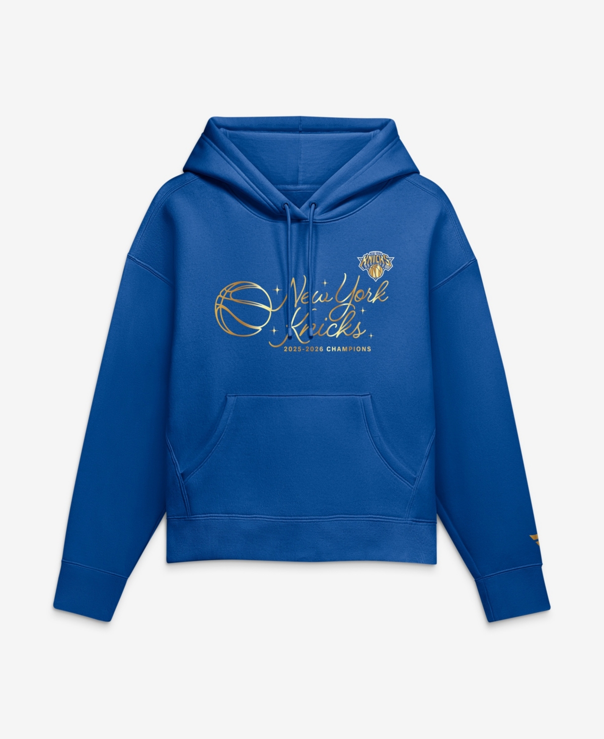 Women's Fanatics Blue New York Knicks 2026 NBA Finals Champions Golden Era Hoodie