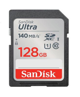 Ultra 128GB Class 10 140MB/s SDXC Memory Card for Cameras