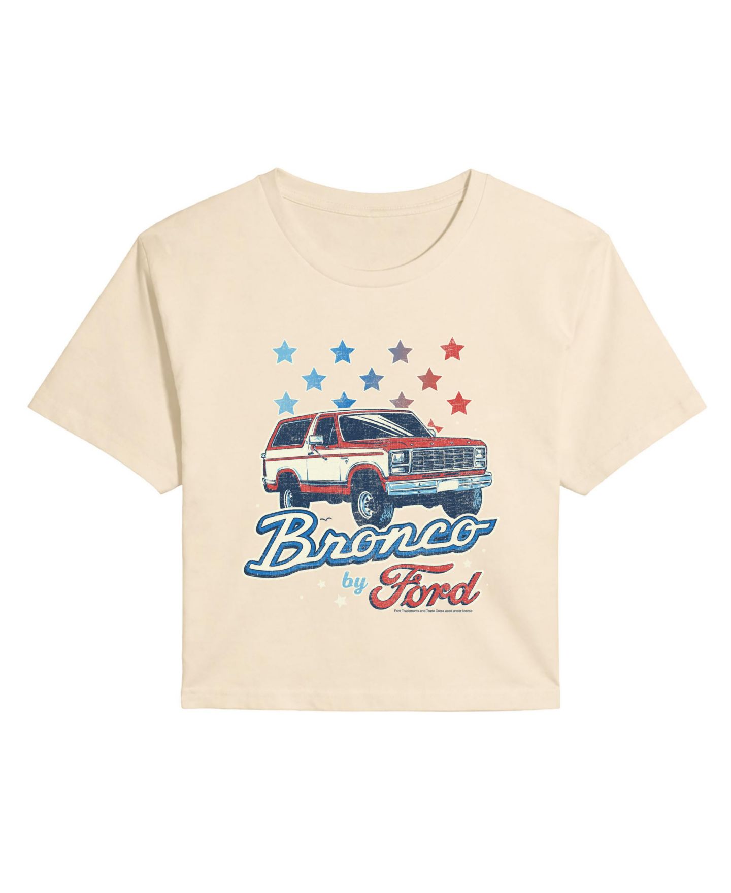 Женская футболка Ford Bronco Americana Cropped Graphic, цвет: Берёзовый — фото 4
