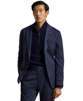 Men's Polo Soft Modern Herringbone Knit Jacket