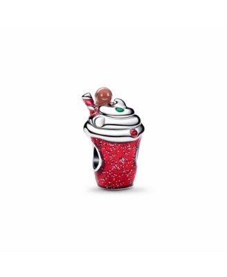 Red Cubic Zirconia, Green Crystal & Red Enamel Gingerbread Drink Charms