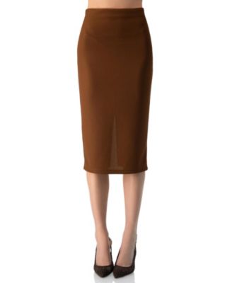 Women's High-Waisted Pencil Midi Skirt