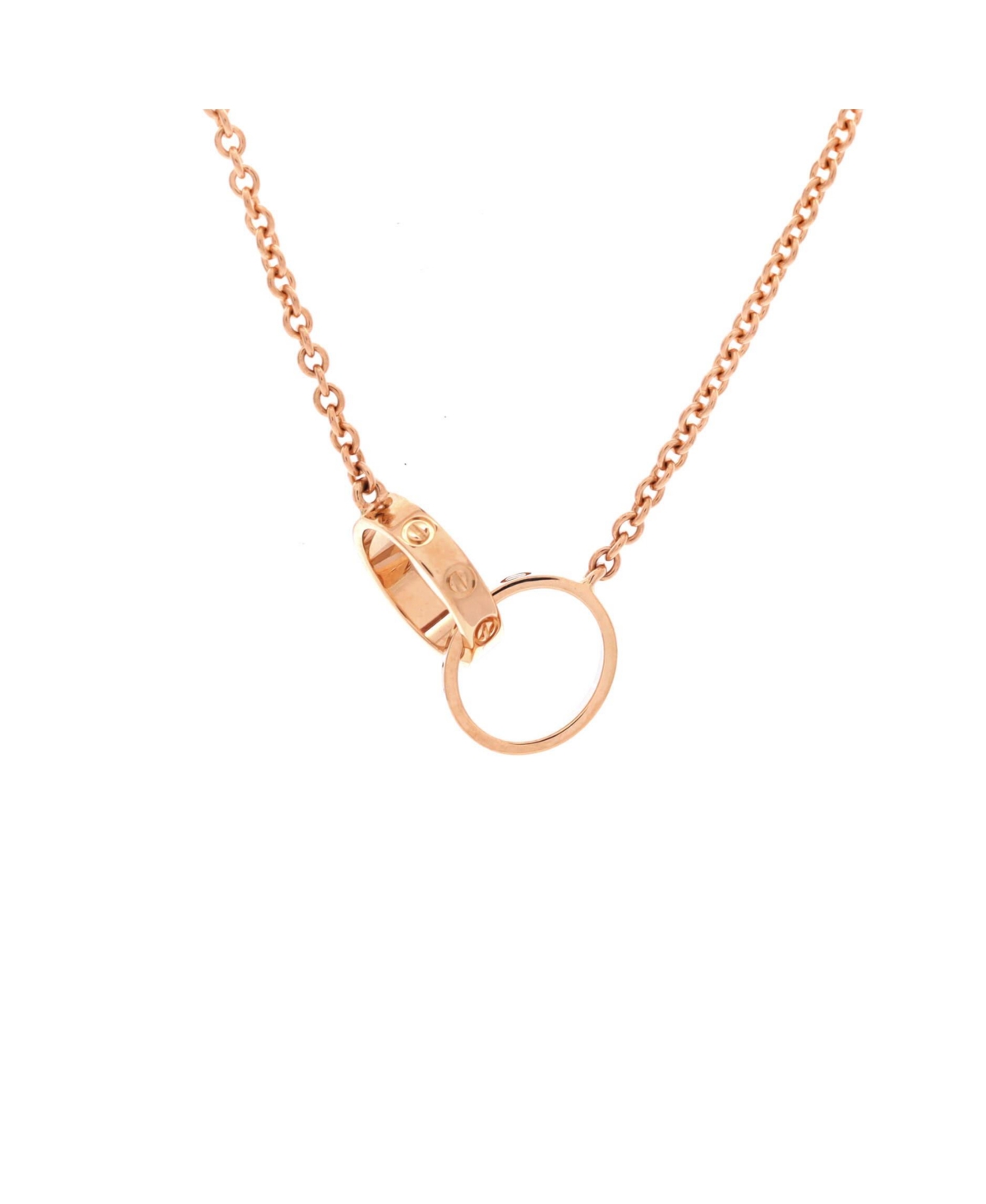 Pre-Owned Cartier Love Interlocking Necklace - 18k rose gold