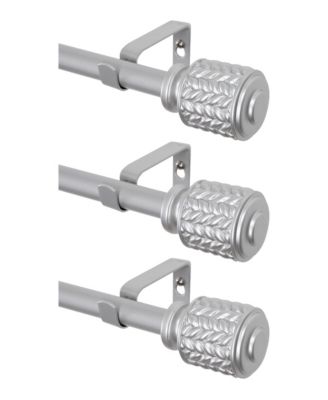 D8 3/4-Inch Adjustable Decorative Curtain Rod, 48-86 Inches, 3-Pack