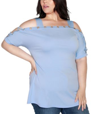 Plus Size Cold Shoulder Top