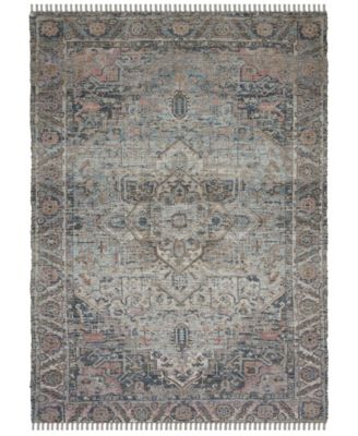 Prairie PRE-5 Mist/ Pink 5' x 7'6" Area Rug