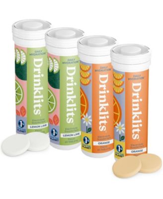 Lemon Lime and Orange Electrolyte Tablets Citrus Sports Hydration Combo Pack  4 Tubes 40 Servings