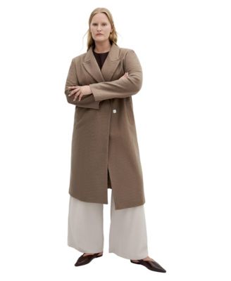 Plus Size Naomi Longline Melton Coat