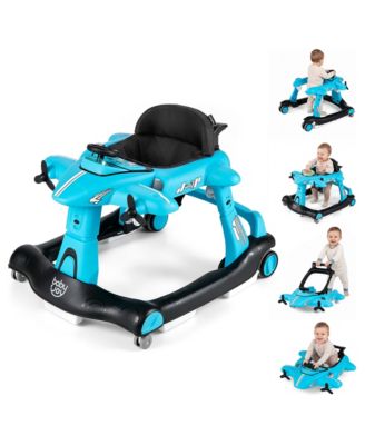 6-in-1 Baby Walker with Adjustable Height & Detachable Play Platform, Ages 6-18 Months
