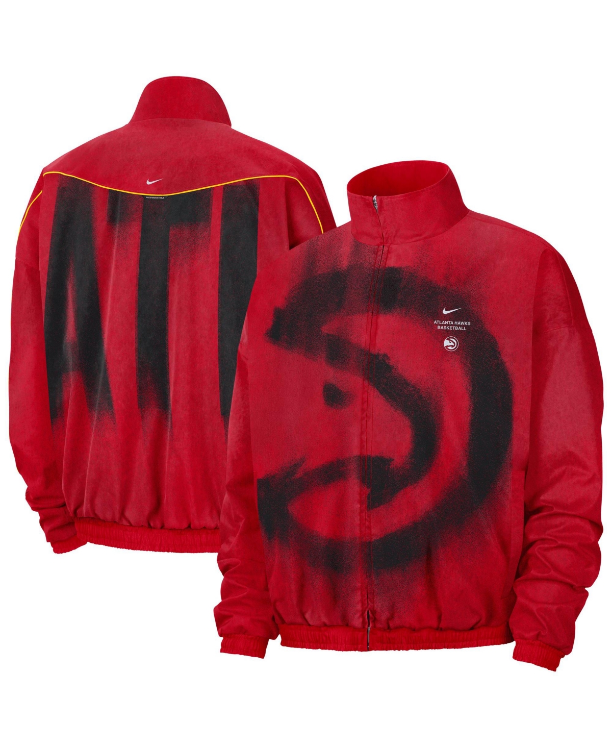 Nike Men's Red, Yellow Atlanta Hawks 2026 Game Theather Loud On Court Anthem Jacket - Red, Yellow
