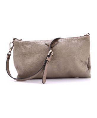 Mini Flat Zip Crossbody Bag Vitello Daino