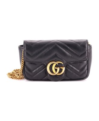 Super Mini GG Marmont Flap Bag Matelasse Leather