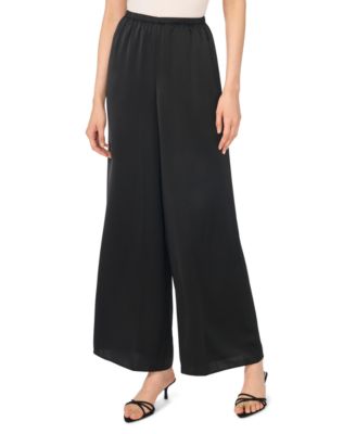 Women's Satin Wide-Leg Pull-On Pants