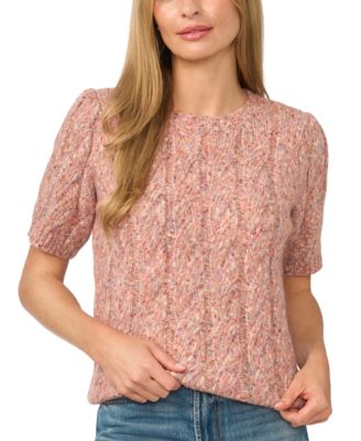 Women's Cereal Cable Knit Mock Neck Long-Sleeve Sweater