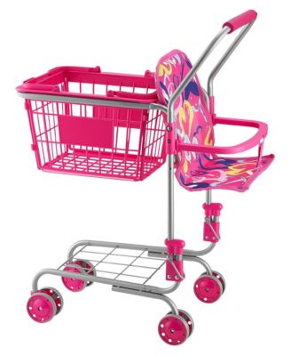 Baby Doll Folding Metal Shopping Cart, Ages 3+