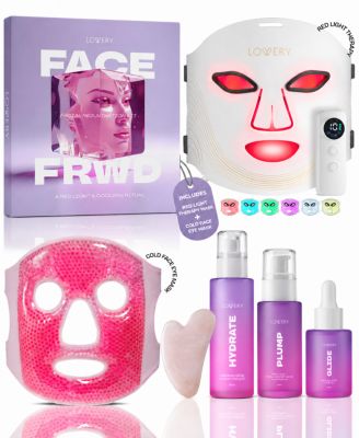 Deluxe Red Light Therapy Face Mask Set, Facial Rejuvenation Skincare Gifts for Women - Quartz Gua Sha, Cryo Mask, Peptide Serum, Depuffing & Sculpting