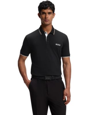 Men's Contrast Logo Cotton-Blend Polo Shirt