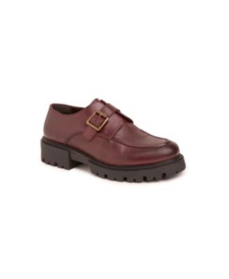 Women's Chunky Round-Toe Monk Flats