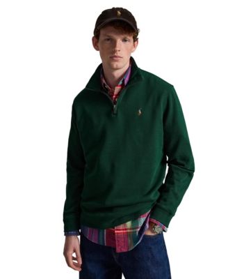 Men's Estate-Rib Cotton Quarter-Zip Sweater