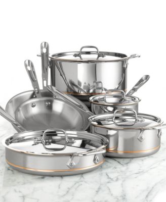 All-Clad Copper Core Cookware Set, 10 Piece - Macy's