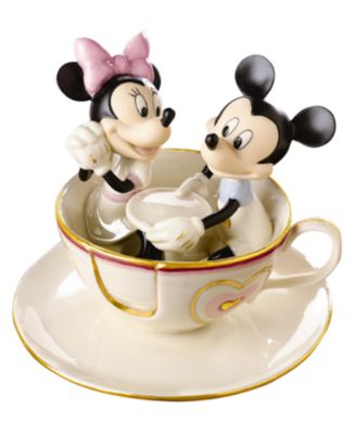 置物 LENOX Mickey's Teacup Twirl Sculpture Lenox Mickey Mouse's Teacup Twirl - Macy's
