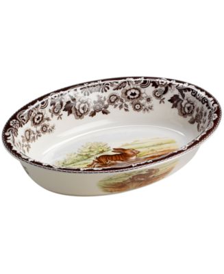 Spode Woodland Rabbit Oval Rim Dish - Macy's