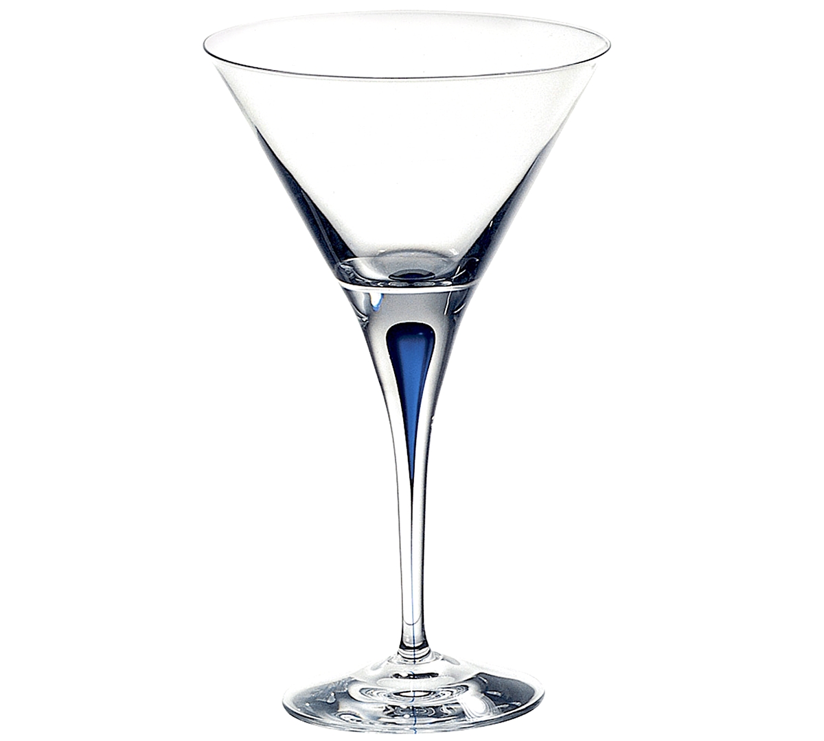 Orrefors Intermezzo Blue Martini Glass In Multi
