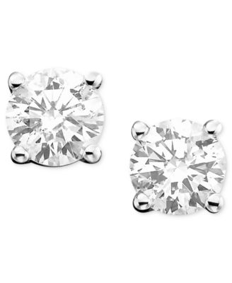 Macy's Diamond Stud Earrings 1 4 2 Ct. T.w. In 14k White Yellow Or Rose Gold In White Gold