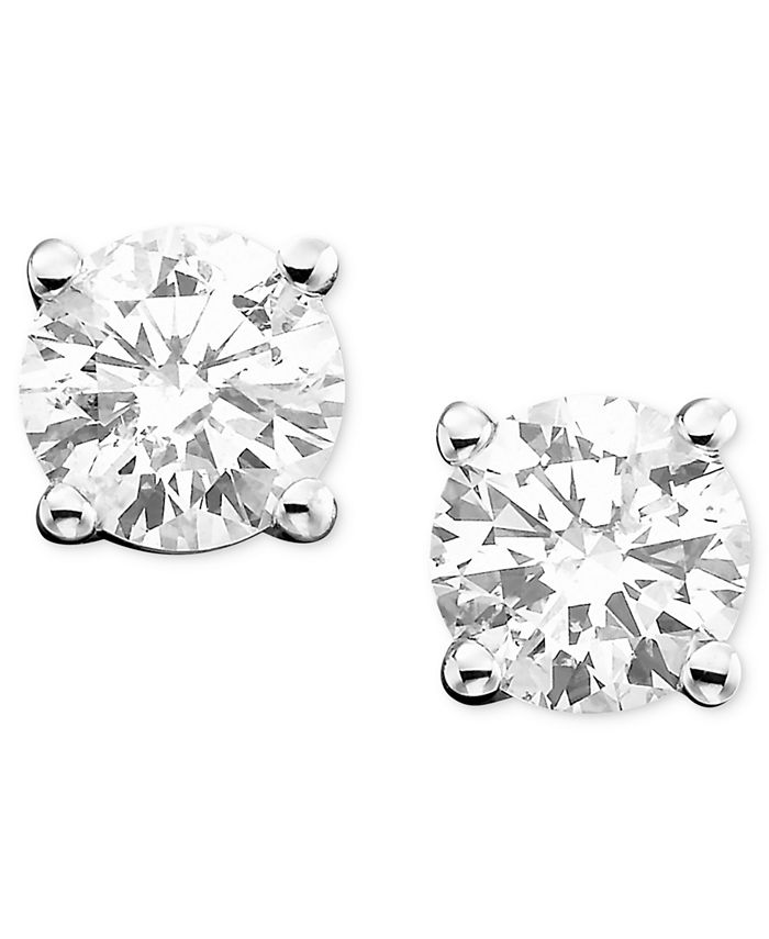 Macy's Diamond Stud Earrings (3/8 ct. t.w.) in 14k White Gold or 