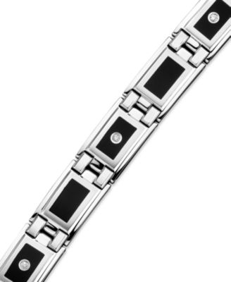 macys mens black diamond bracelet