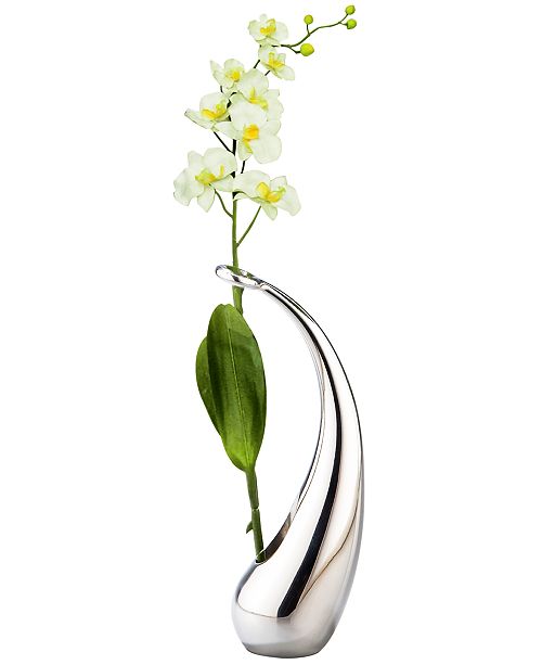 Nambe Nambe Elbo Bud With Silk Orchid Vase Reviews Vases Home Decor Macy S