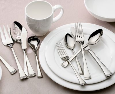 Portola 65 Pc Flatware Set, Service for 12 