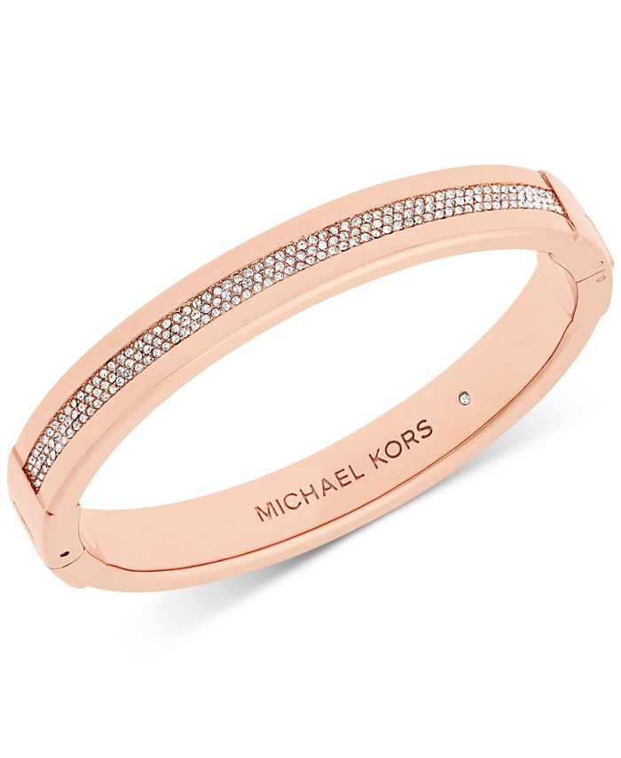 Michael kors pave hinge bangle bracelet 2025