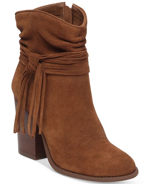macys block heel booties