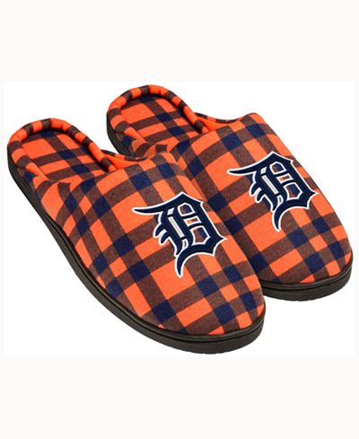 Forever Collectibles Detroit Tigers Flannel Slide Slippers