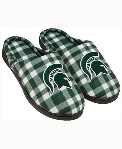Forever Collectibles Michigan State Spartans Flannel Slide Slippers